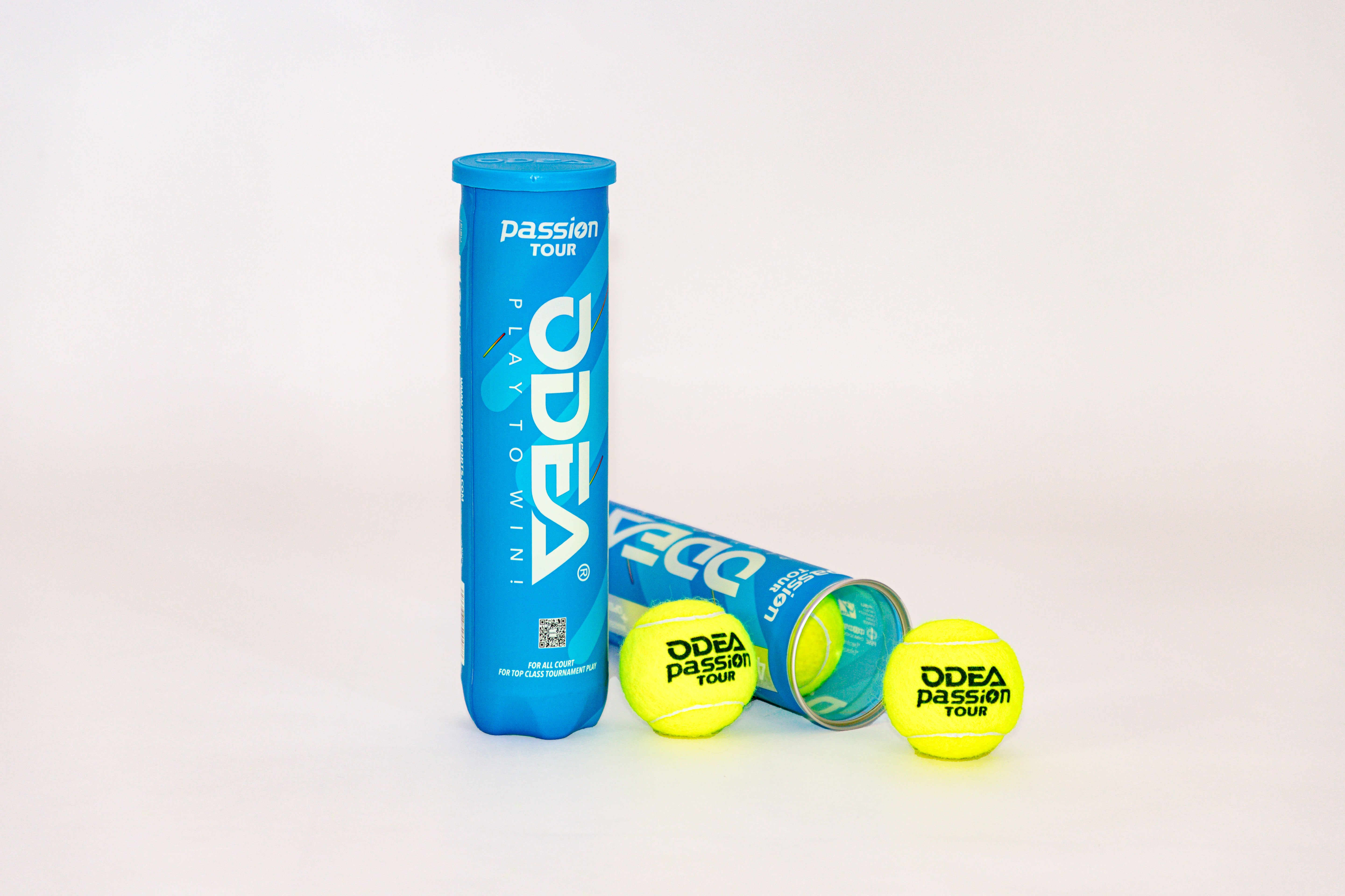 Balles de tennis ODEA PASSION TOUR – Tube de 4 balles