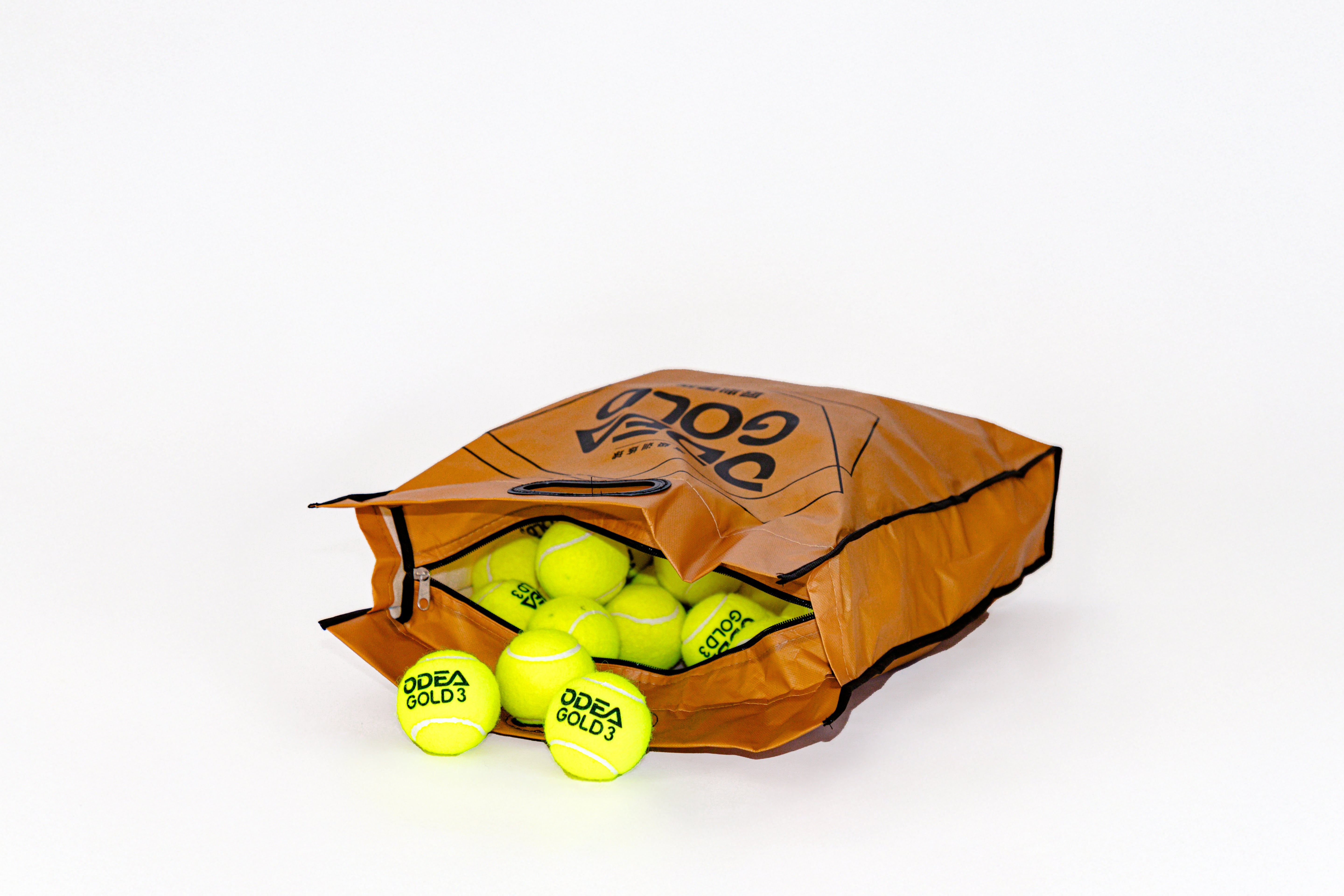 Balles de tennis sans pression ODEA GOLD – Sac de 60 balles