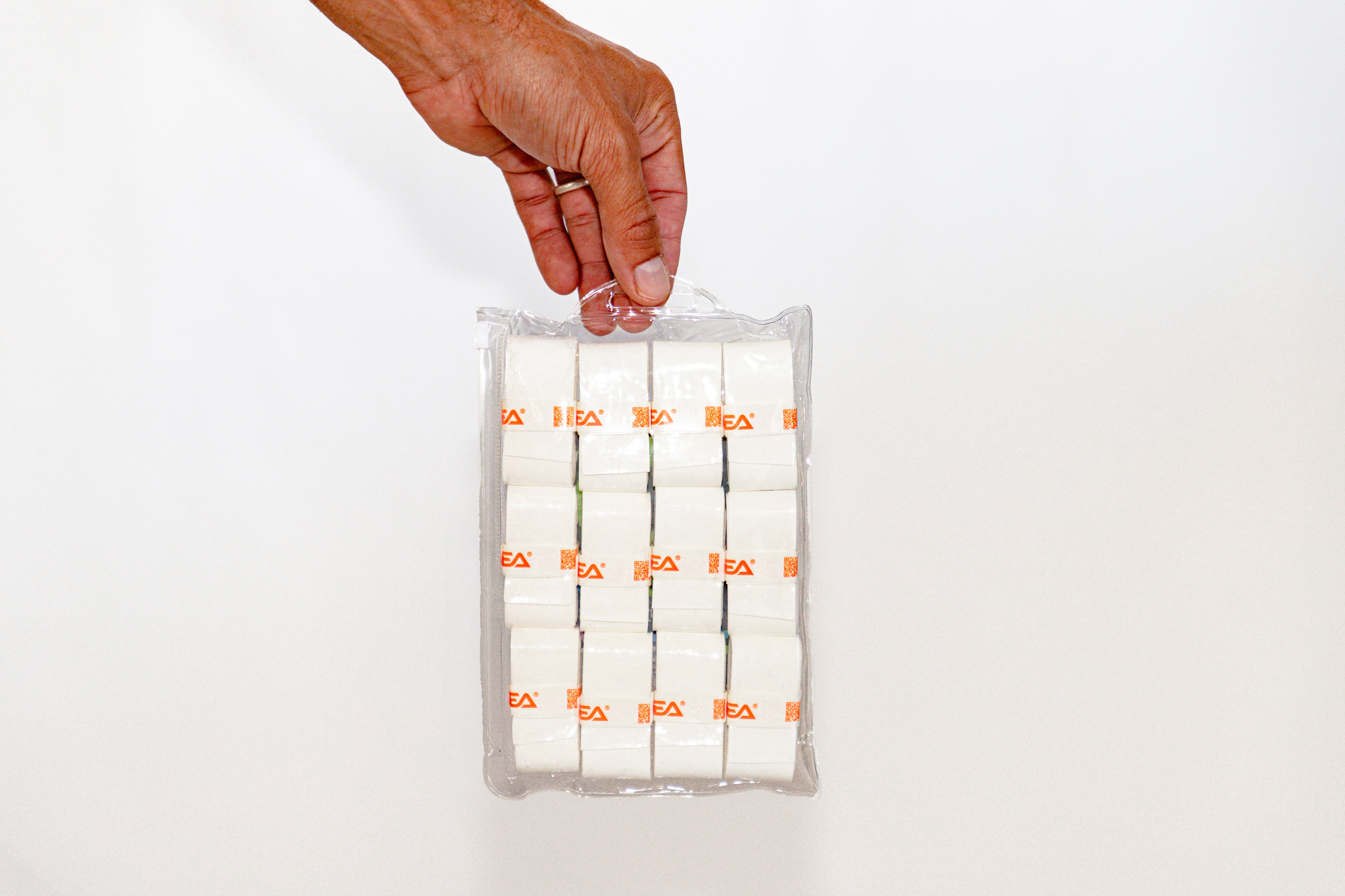Surgrips de tennis ODEA – Pack de 12 (blanc)